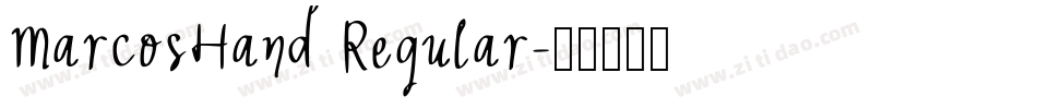 MarcosHand Regular字体转换
